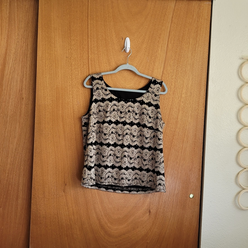 Gold Metallic Tank Top